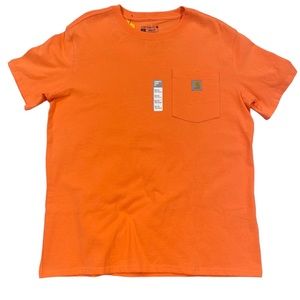 CARHARTT Loose Fit Workwear T-Shirt Pocket Neon Orange NWT Large